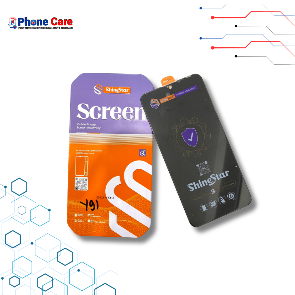 LCD + TOUCHSCREEN VIVO Y91/Y91C/Y91I/Y93/Y93S/Y95/Y90/Y1S BLACK  SHINE STAR