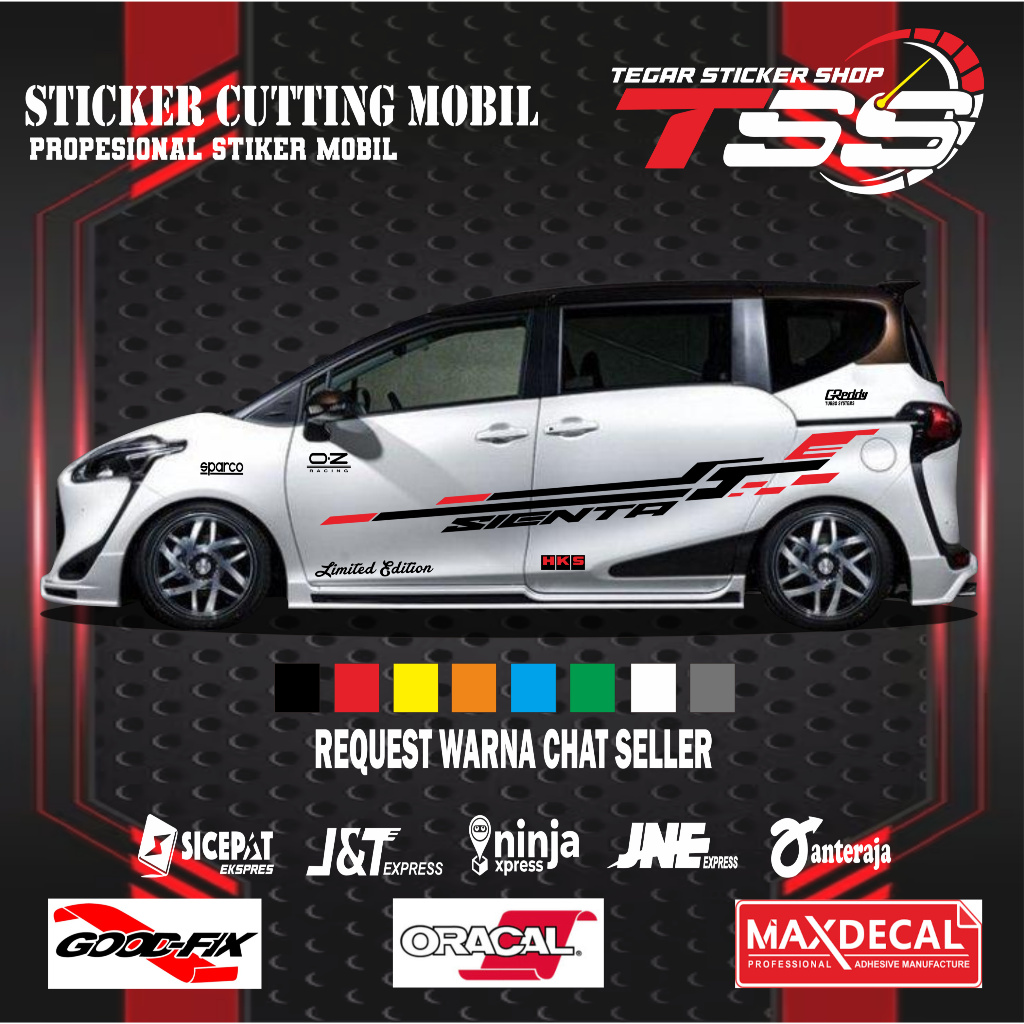 sticker mobil sienta sticker mobil toyota sienta sticker lis mobil sticker motif variasi body mobil