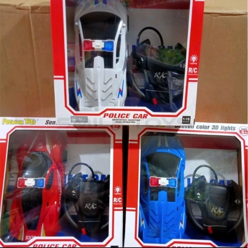 Mobil Remote Polisi Sedan Nyala Sirine Remote Control Car Terbaru