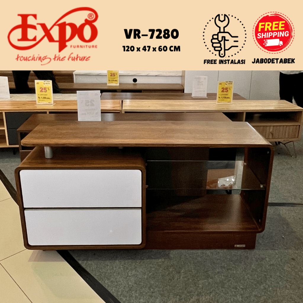 Expo VR-7280 - Credenza - Meja Rak TV - Meja Serbaguna - Lemari Display - Multipuropose Rack