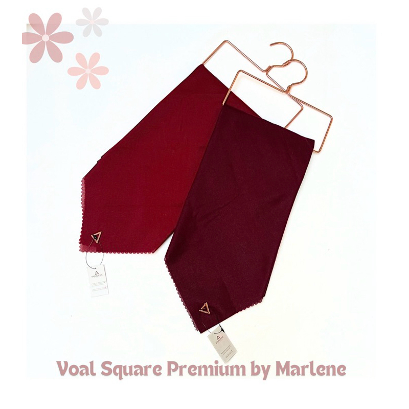 Marlene - Hijab VOAL SQUARE Segi Empat Polos Premium (batch 2)