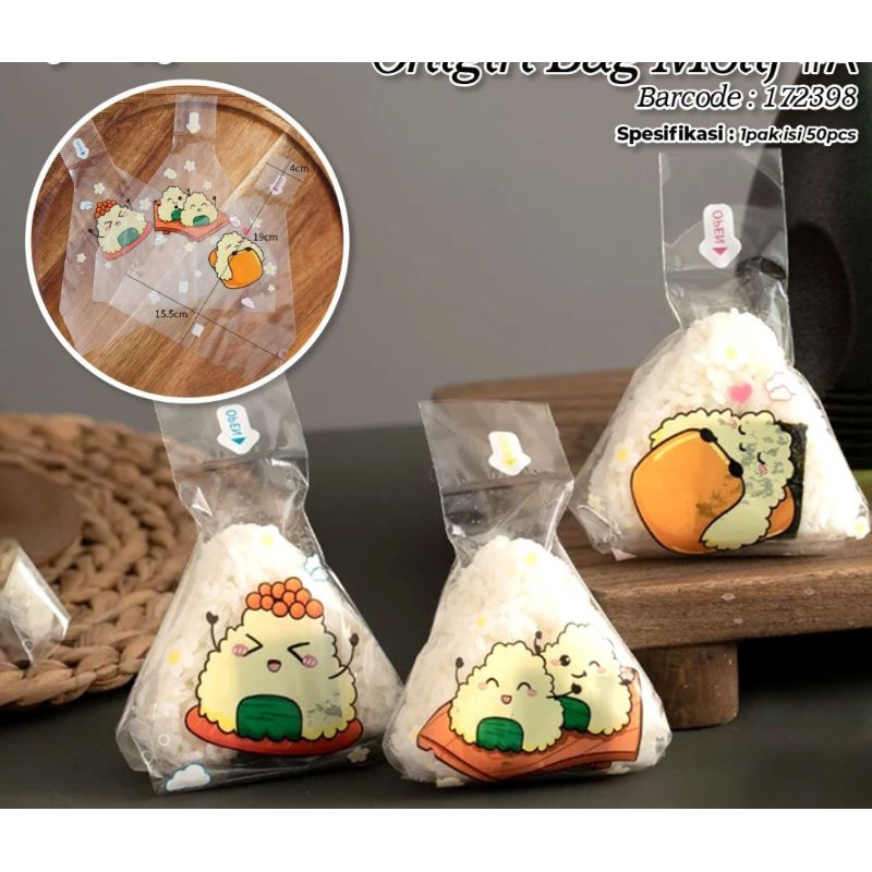 

Onigiri Bag Gambar dan Polos per 50 pcs