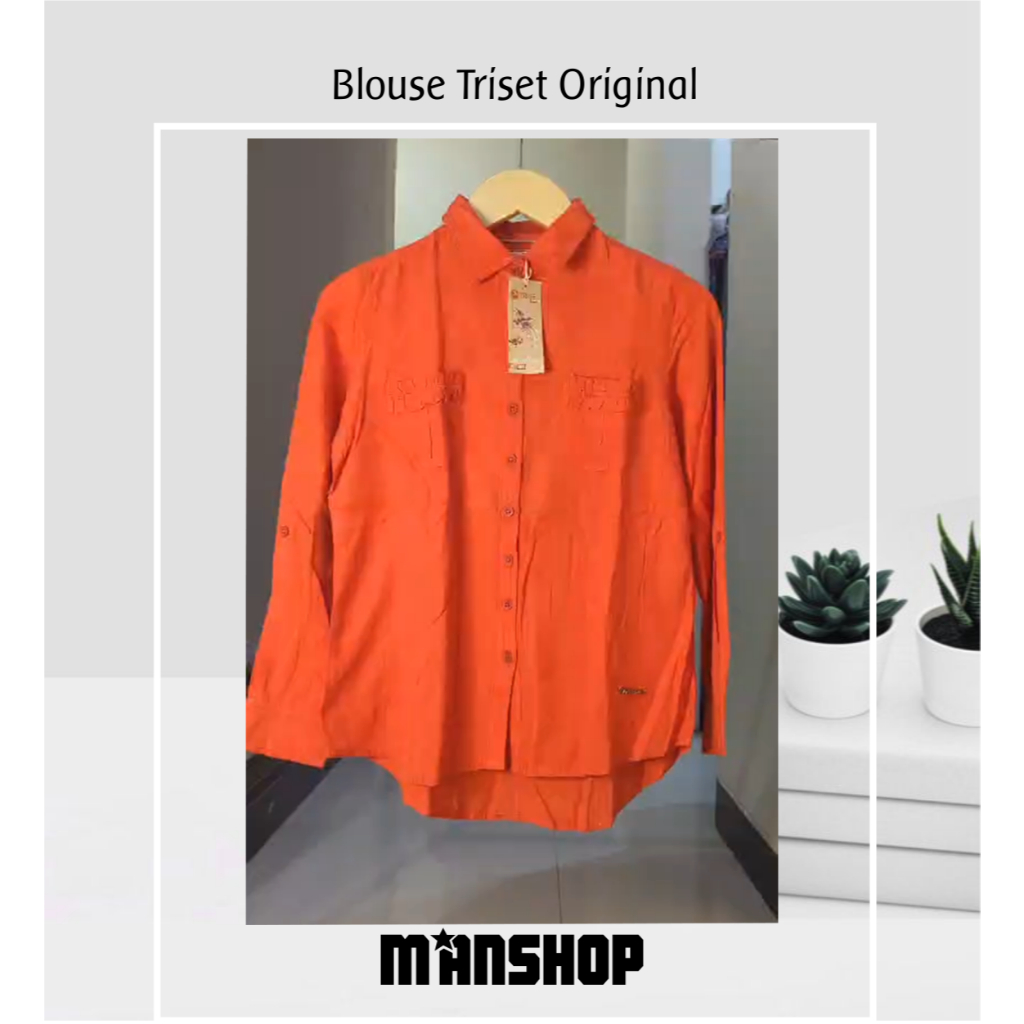 Triset Kemeja Blouse Atasan Wanita Original