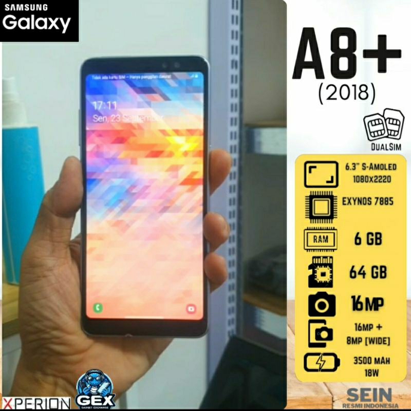 Samsung Galaxy A8+ bekas mulus cek foto