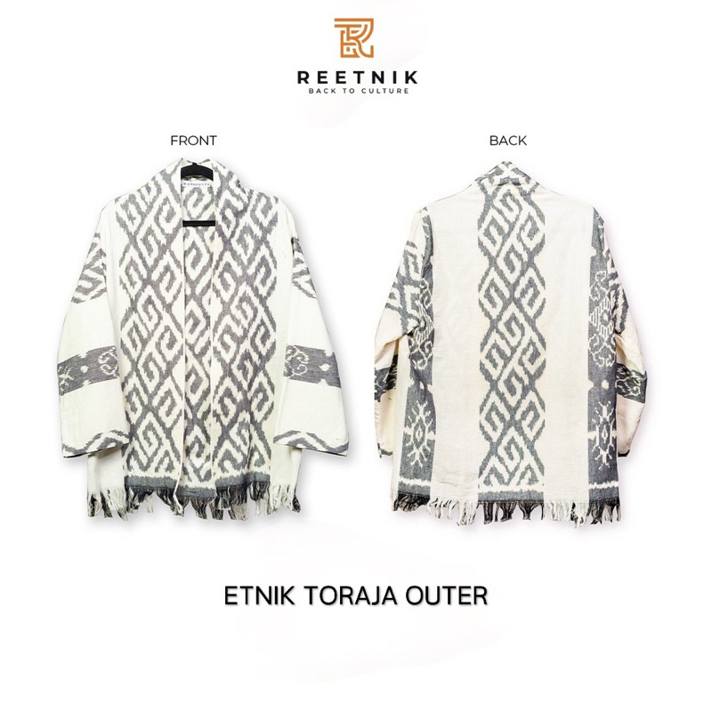 OUTER TENUN TORAJA ETNIK CARDIGAN TENUN