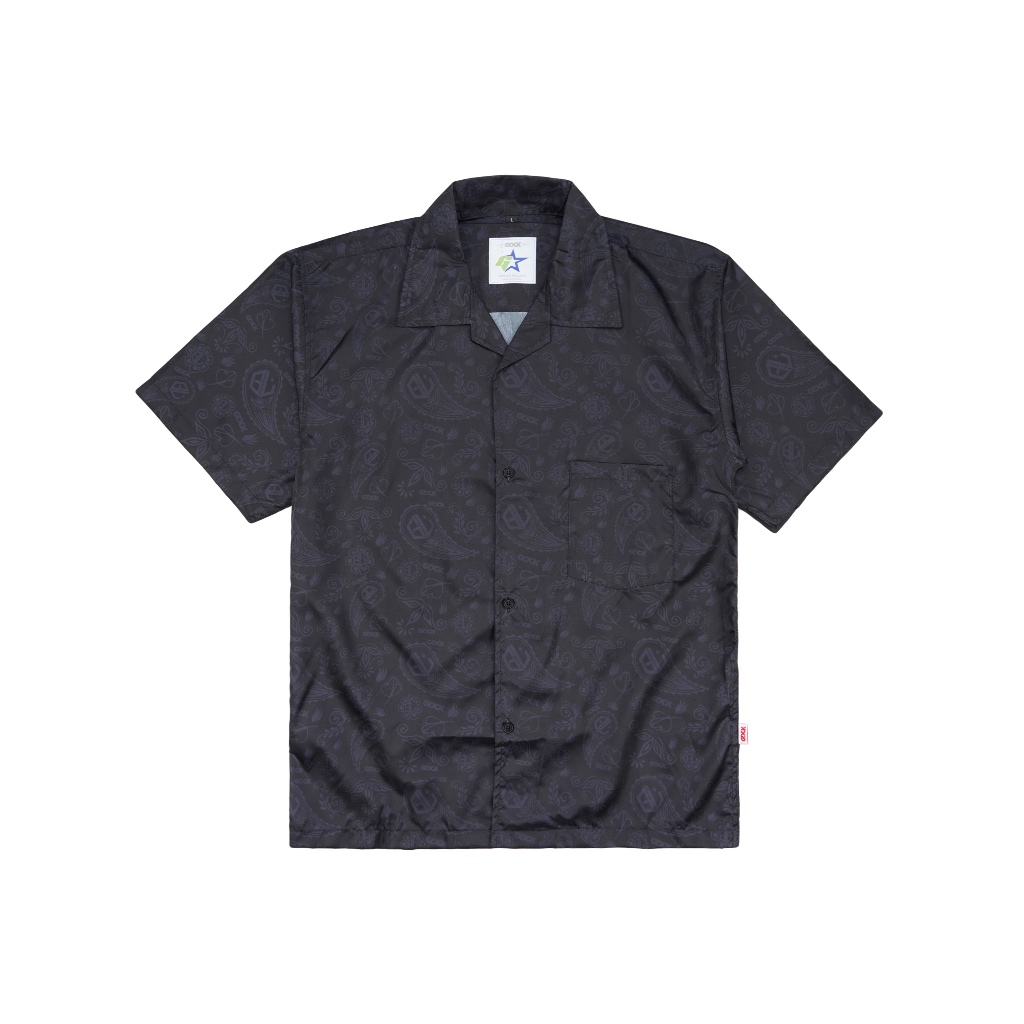 GDCK Shirt Black PAYBLACK / Kemeja Printing lengan pendek satin poliester