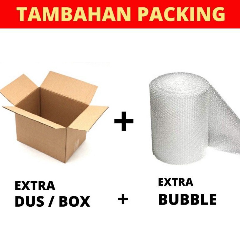 

Diskon Kilat 5 tambahan packing dus bubble wrap agar paket jauh lebih aman A44