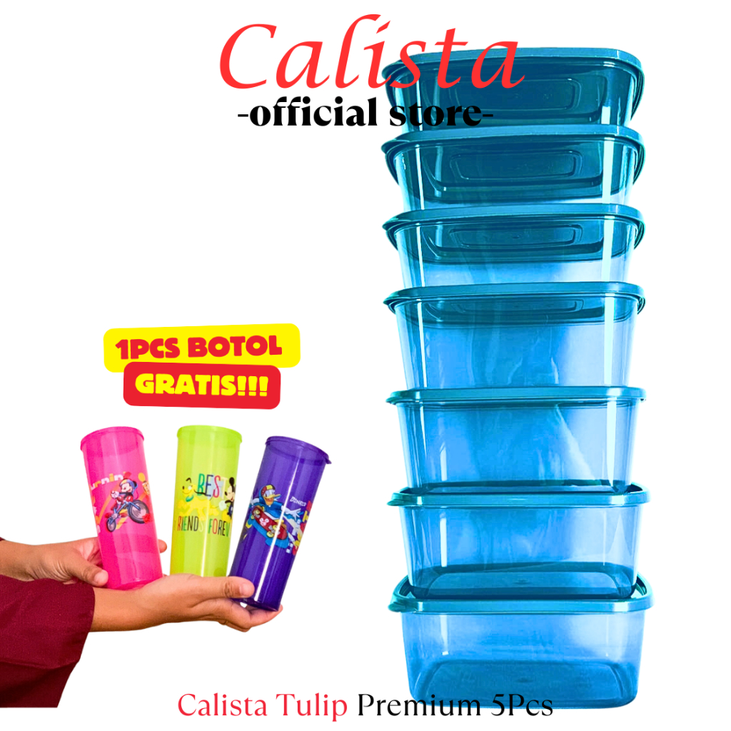 [ CALISTA ] TOPLES PLASTIK CALISTA TULIP ISI 5PCS TOPLES KULKAS SET BUAH SAYUR DAN IKAN