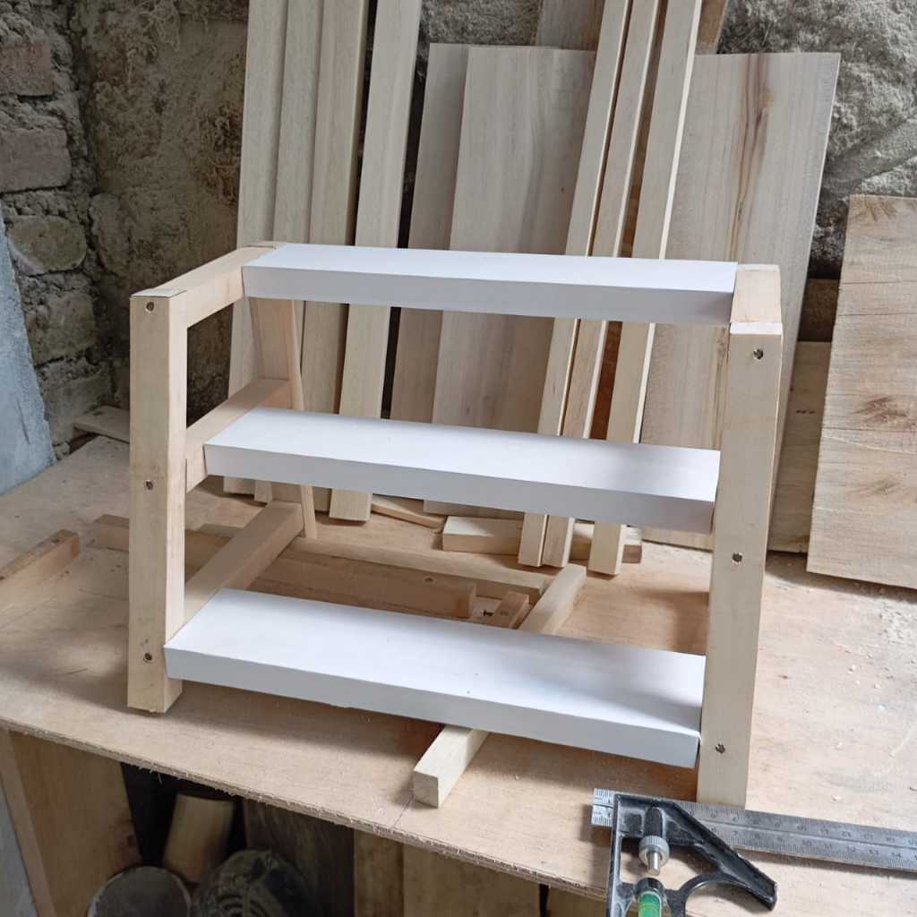 Terbaik... Rak Mini 3 Tingkat FULL KAYU | Rak Bumbu 3 Susun Termurah