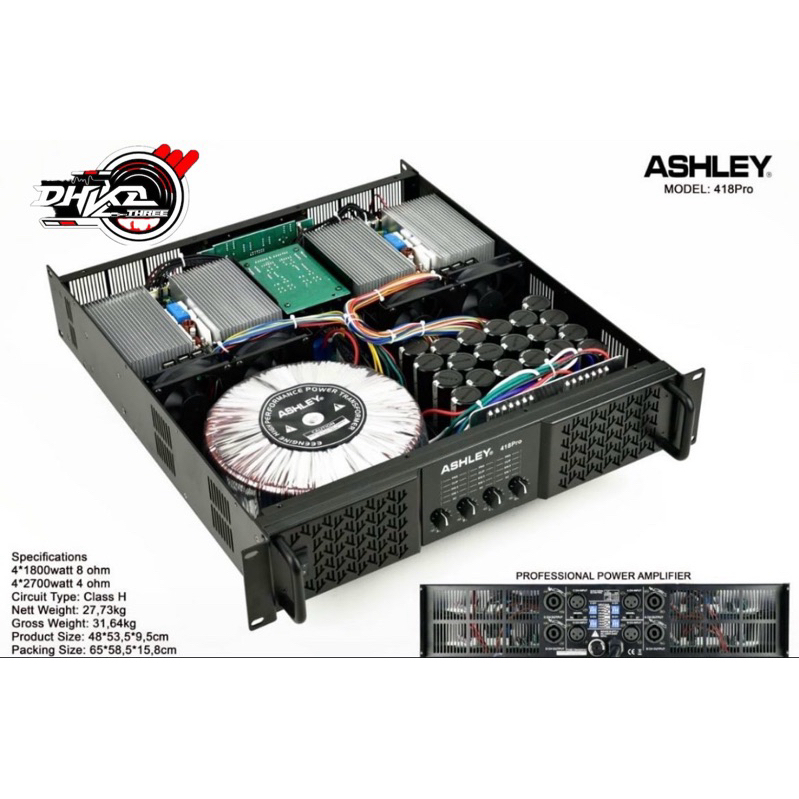 POWER ASHLEY 418PRO CLASS H / POWER ASHLEY 418 PRO Class H 4 channel / Power Ashley 418pro class H 4