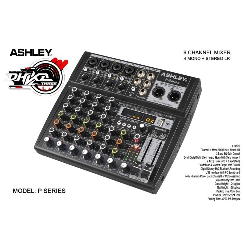 MIXER ASHLEY P SERIES 6 CHANNEL / Mixer Ashley Pseries 6 Channel / Mixer Ashley 6 channel pseries