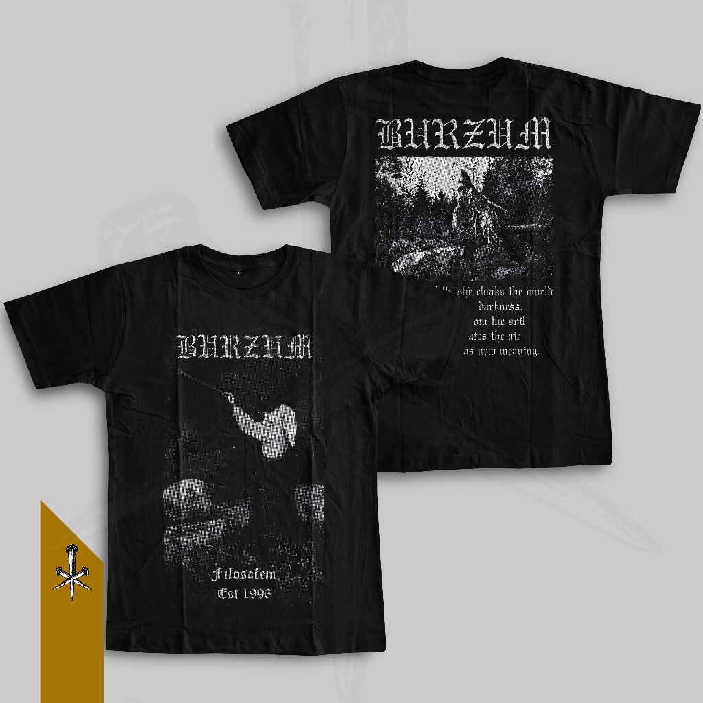 Kaos Black Metal Band BURZUM [3] | Musik 666 Regular Fit Tshirt 100% Cotton Combed 30s