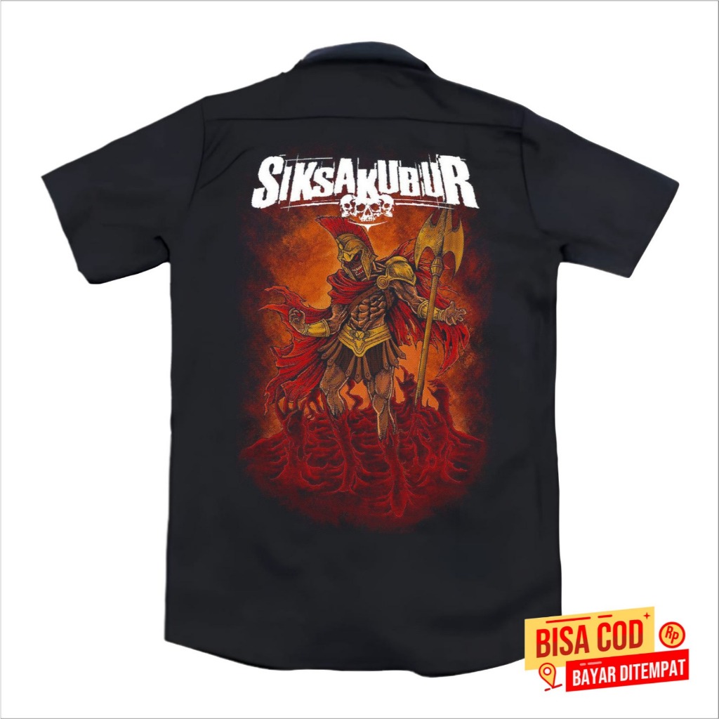 SIKSA KUBUR WORKSHIRT KEMEJA PDH SIKSA KUBUR BAND LOKAL BANDUNG CLOTHING DISTRO SYNDICATE MUSIC MERC
