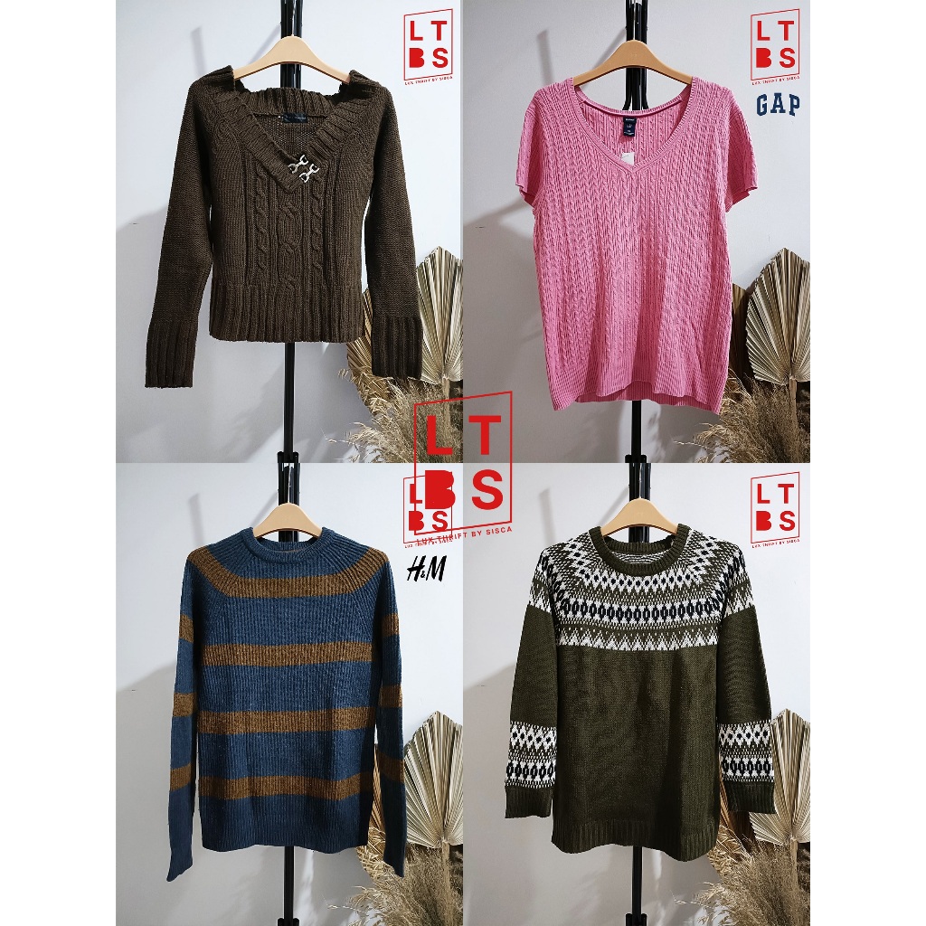 KNIT WEAR RAJUT Wanita Z4RA H8M UN1QL0 MANG0 G4P Blouse Korean Style LTBS.id