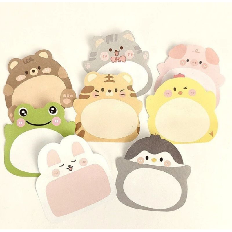 

Sticky Notes Motif Hewan Tempelan Kertas Catatan Memo Note Karakter Binatang Binatang Mini Book Karakter Animal Lucu