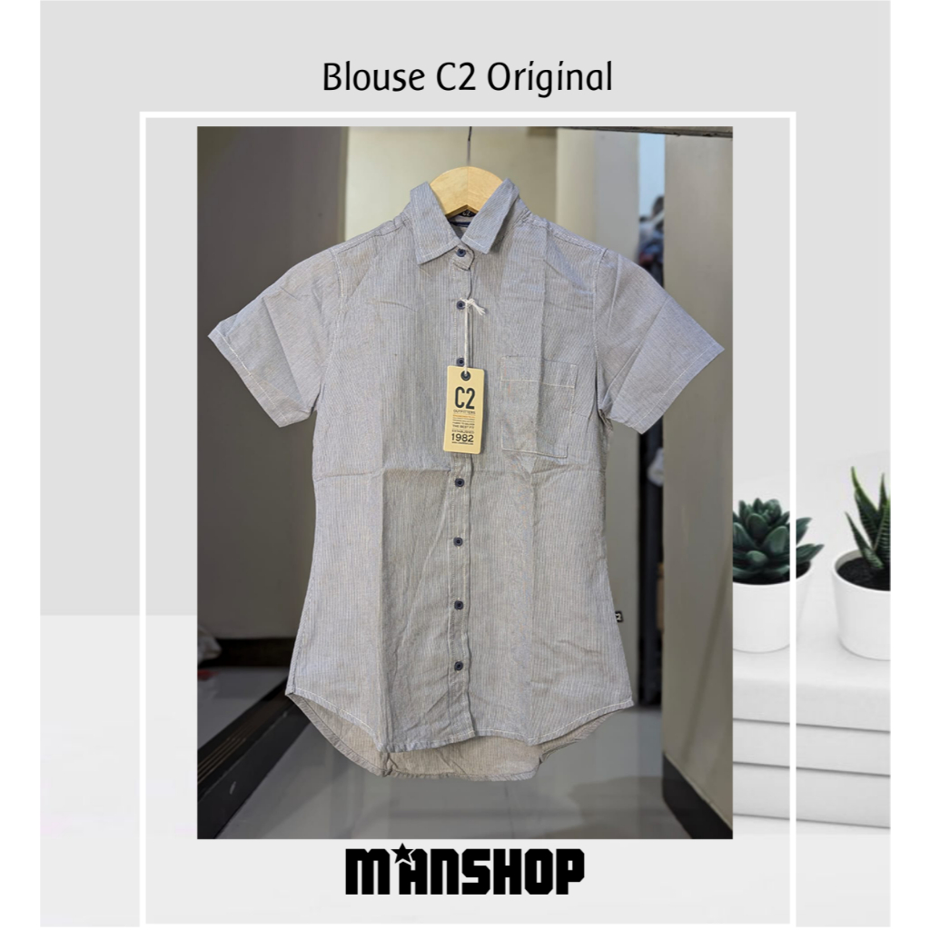 C2 Kemeja Blouse Atasan Wanita Original