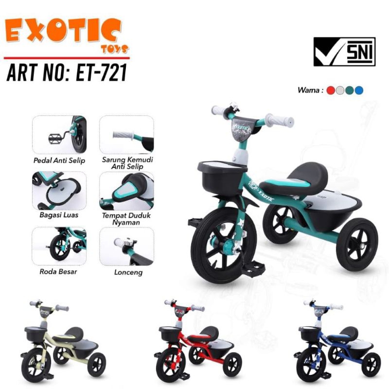 Sepeda anak roda 3 ET 721 exotic