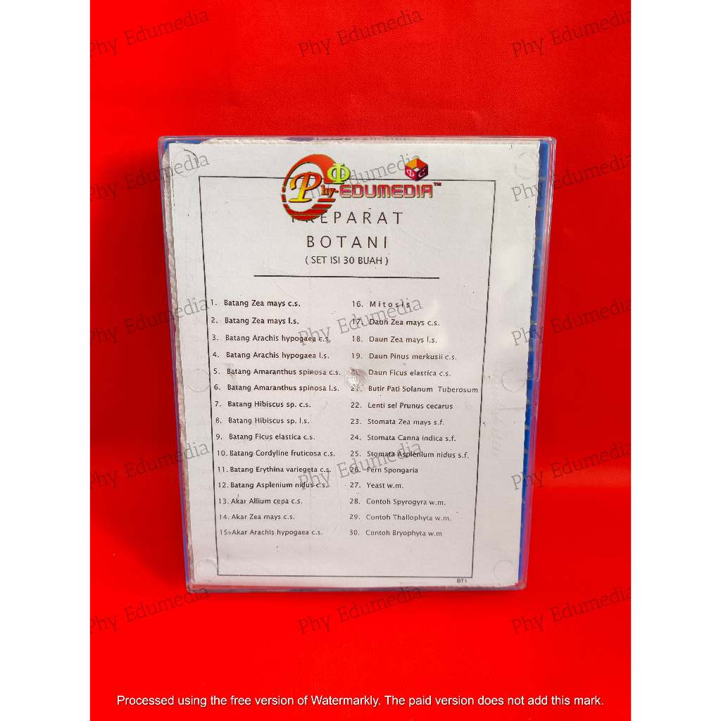 Preparat Botani Isi 30 / Struktur Sel Tumbuhan