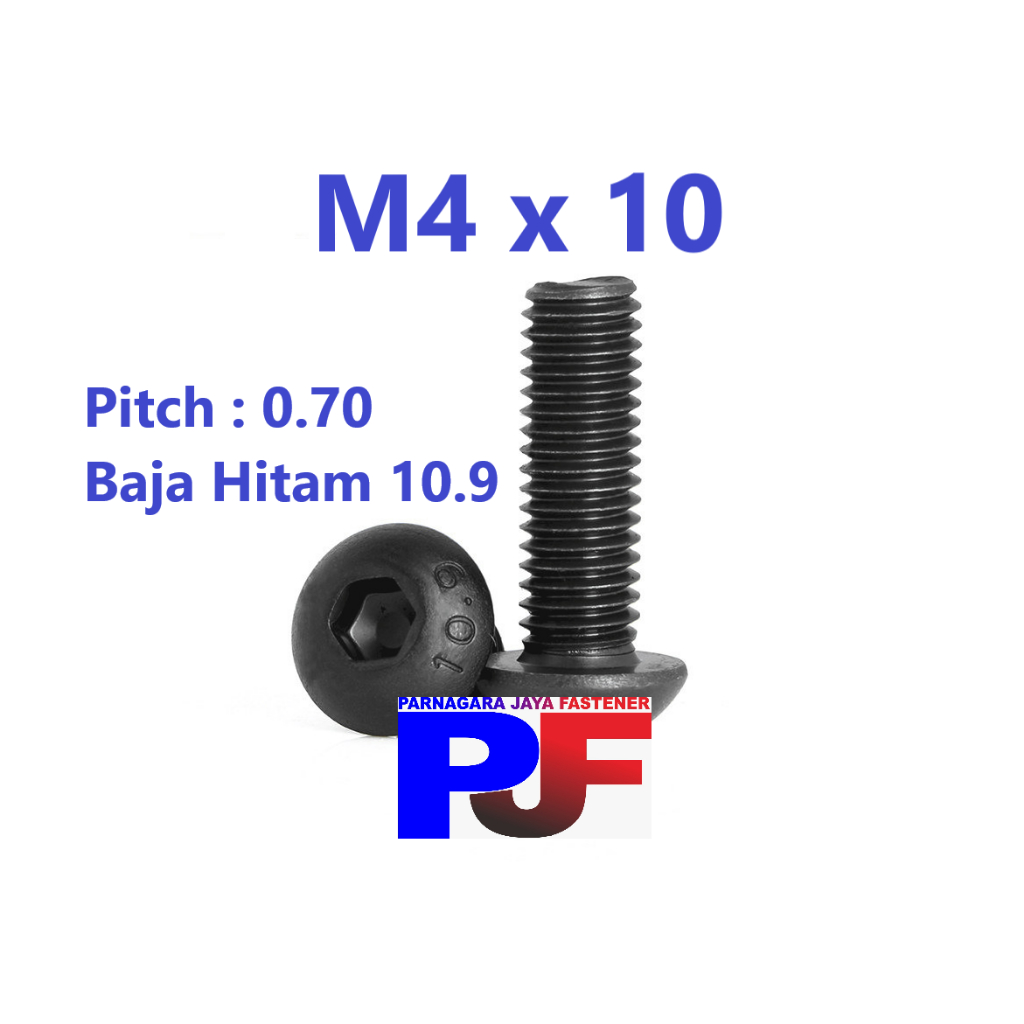 Baut L Button Baja 10.9 M4x10mm/Baut L Baja M4x10mm