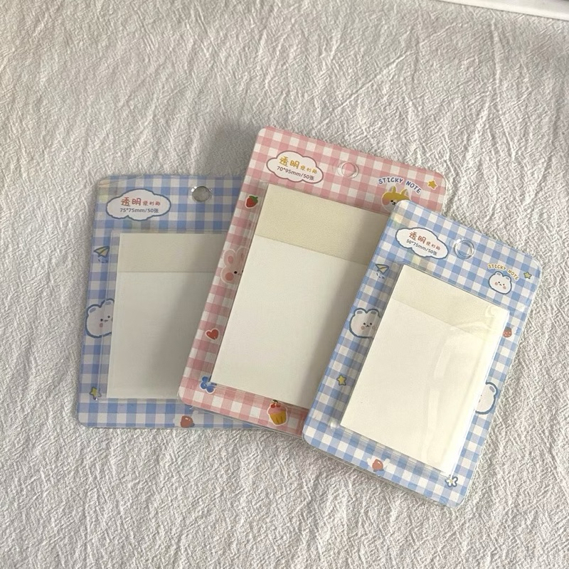 

ATK Sticky Notes Transparant Sticky Memo Bening Bahan Pet Sticky Pad
