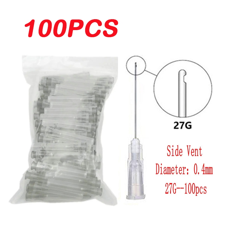100pcs endo irrigation needle jarum irigasi endodonti saluran akar / endo irrigation needle 27G