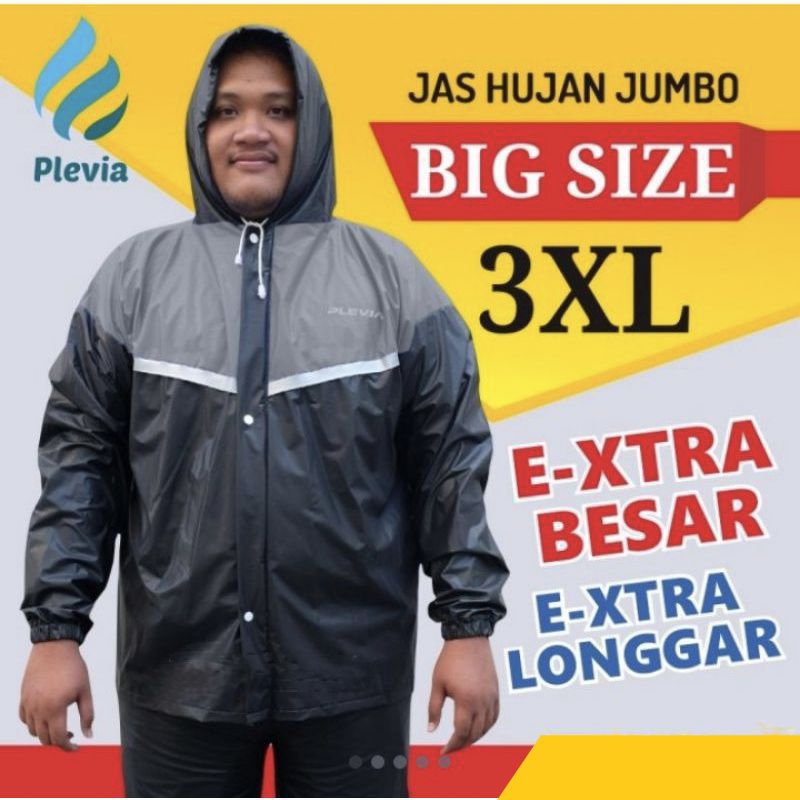 Jas Hujan Ukuran Besar Super Jumbo Mantel Mantol Besar Jumbo Big Size XXXL 3XL Extra Longgar Jas Huj