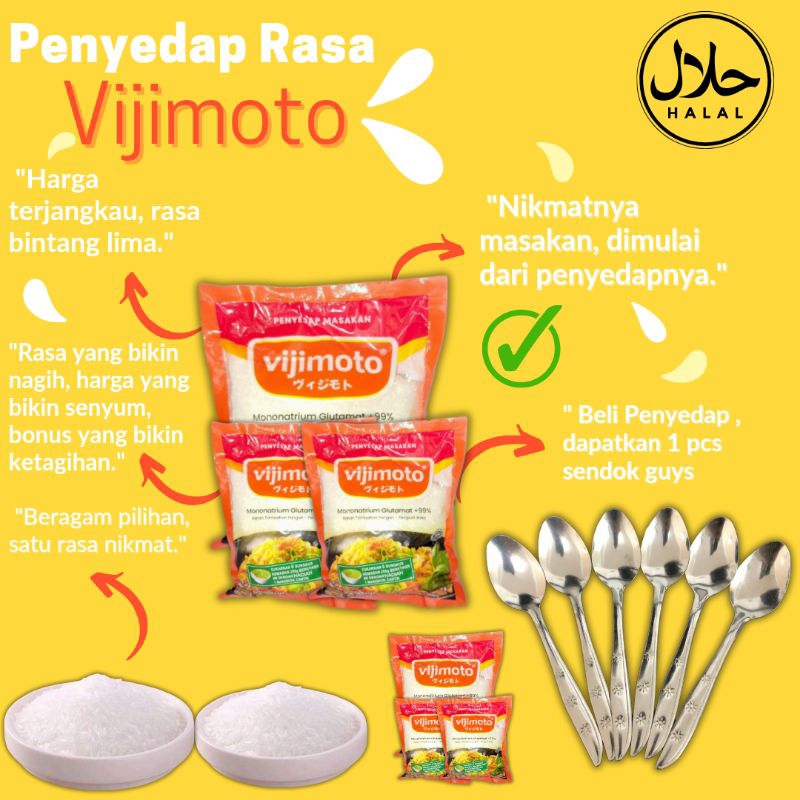 

MONONATRIUM GLUTAMAT / MSG / MICIN PENYEDAP MASAKAN / VIJIMOTO 250 g