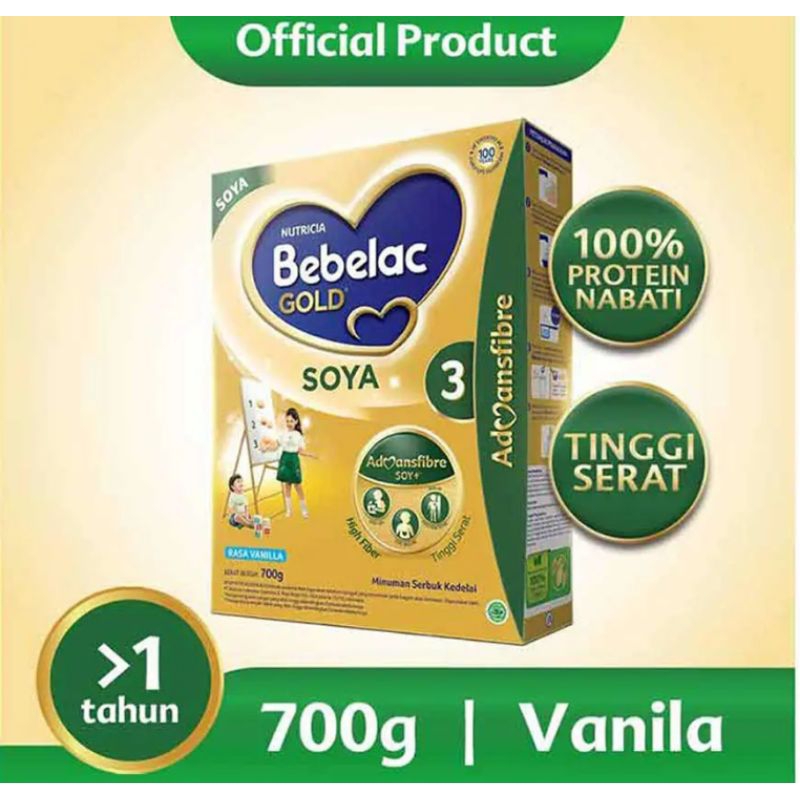 IT - BEBELAC 3 Gold SOYA 700 gram Susu Pertumbuhan