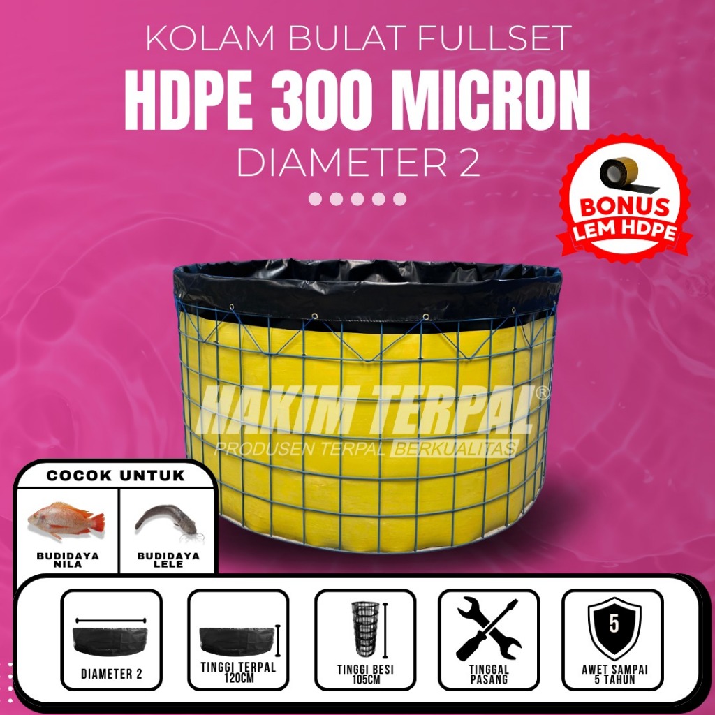 KOLAM  BULAT D2 HDPE 300 MICRON FULLSET