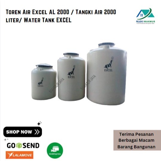 Toren Air Excel AL 2000 / Tangki Air 2000 liter/ Water Tank EXCEL