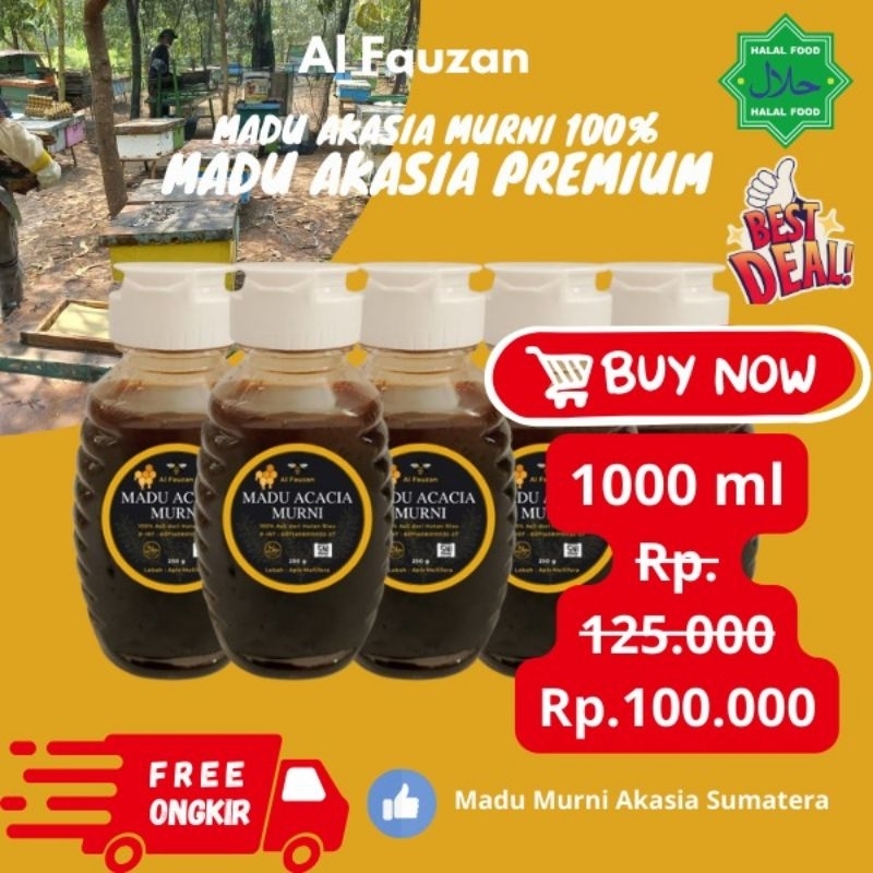 

Madu Murni Akasia 100% Asli 1000 ml