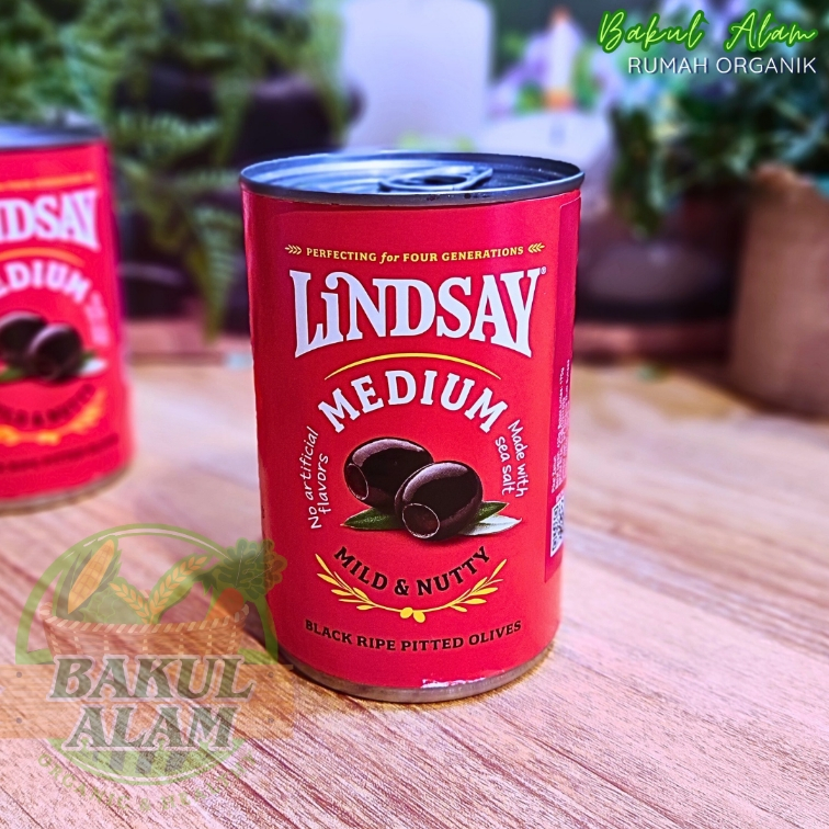 

Lindsay Medium Black Ripe Pitted Olives (Buah Zaitun) 170 gr