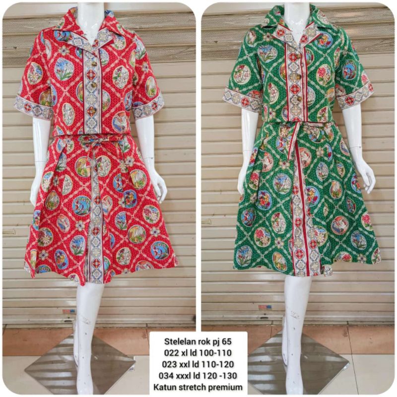 stelan rok batik
