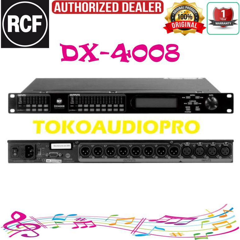 DLMS RCF DX4008 4 Input, 8 Output Digital Speaker Management Original RCF DX-4008