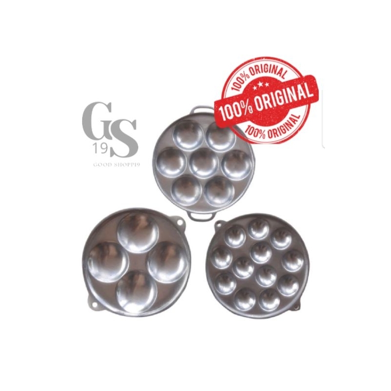 1PC ORI 100% Cetakan Tekur Puyuh Kue Cubit Variasi 4,7,12 LUBANG  Telor Maklor Takoyaki Martabak Min