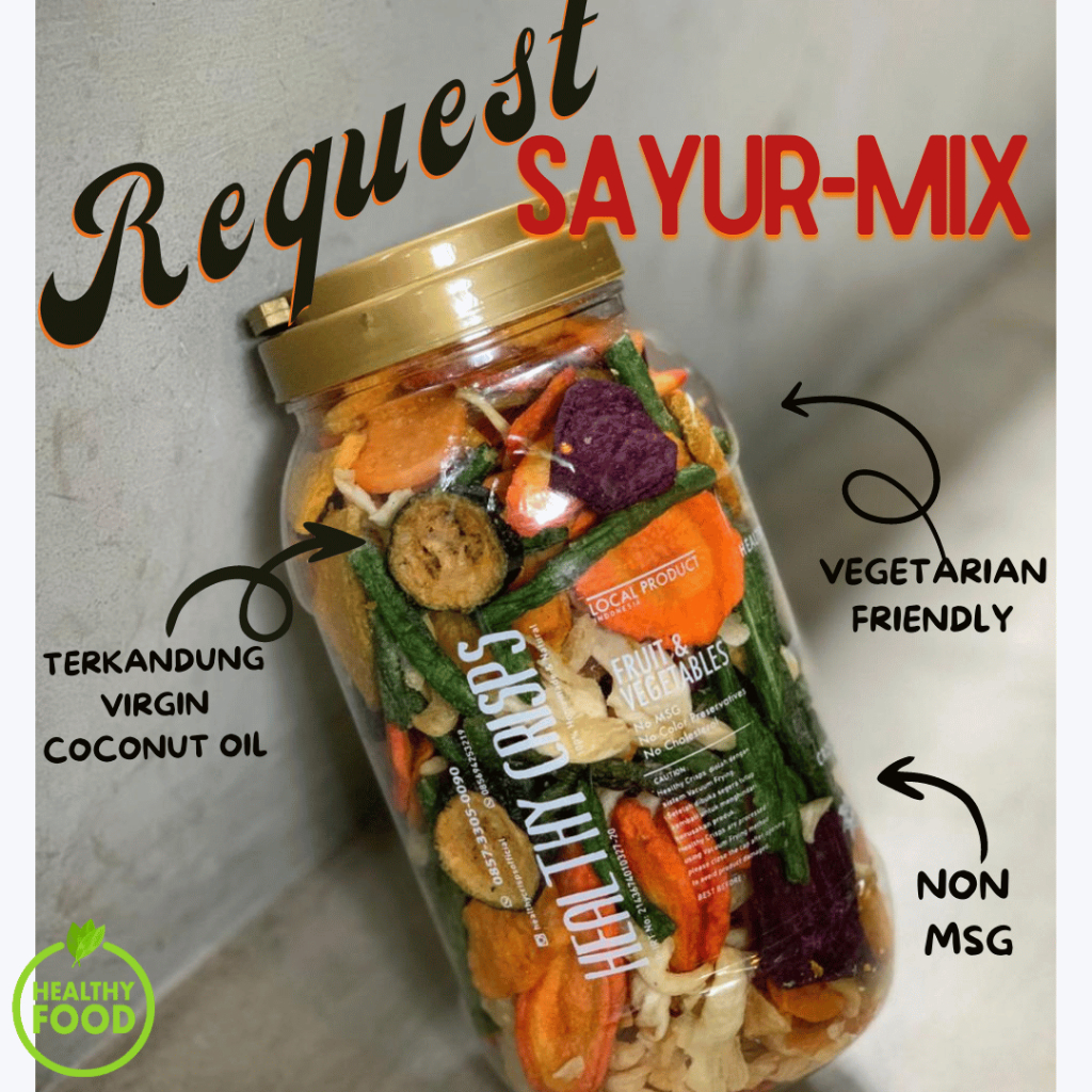 

HEALTHY CRISPS - 2000ml (500-600gr) - REQUEST KERIPIK SAYUR ISI