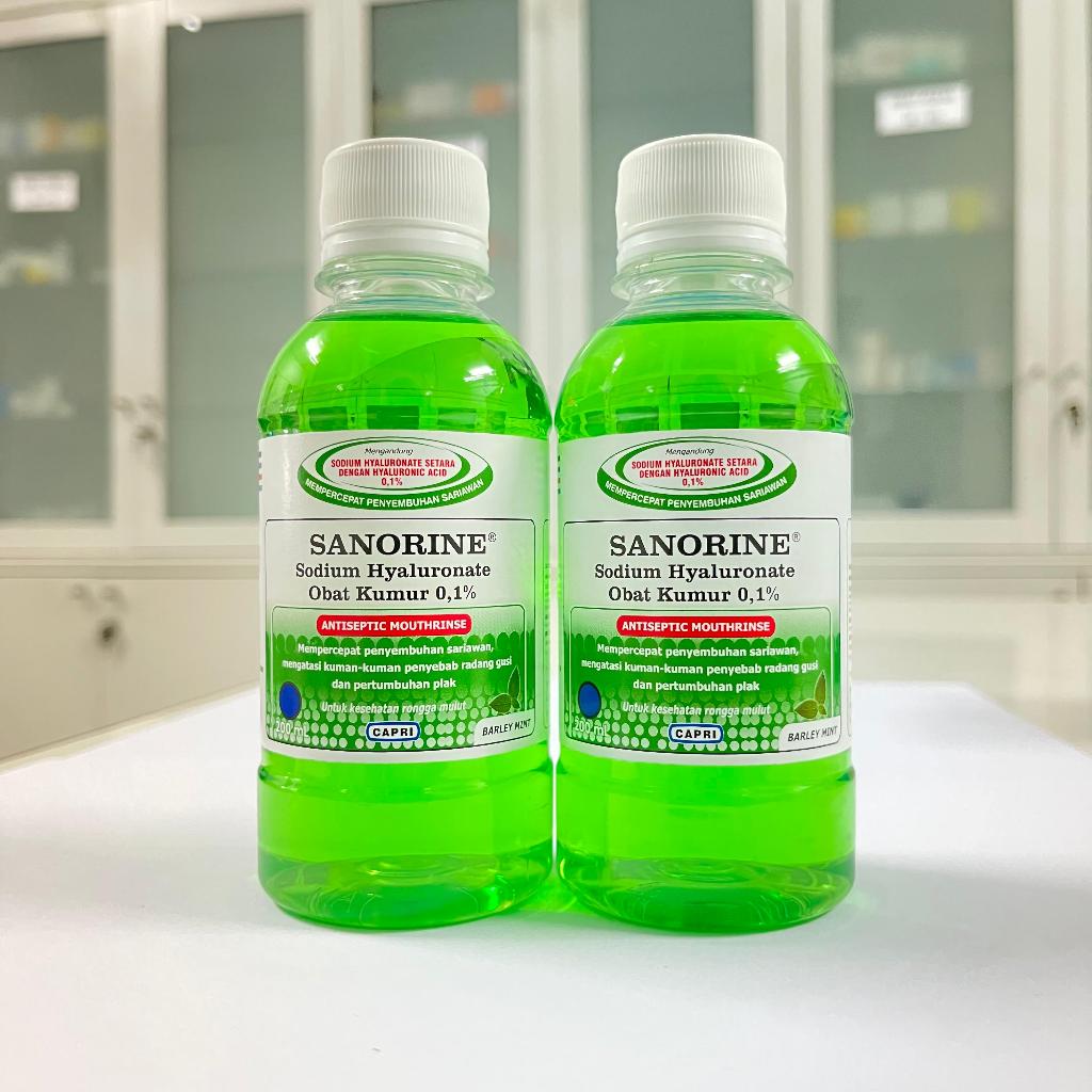 Sanorine Hijau 200ml - Obat Kumur Antiseptik (Sariawan, Radang Gusi, Mencegah Plak)
