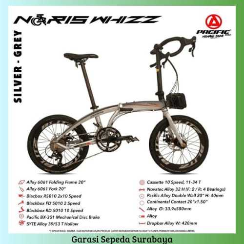 SEPEDA LIPAT ANAK PACIFIC NORIS WHIZZ UKURAN 20 INCH SEPEDA LIPAT FOLDING BIKE,SEPEDA LIPAT READY SE
