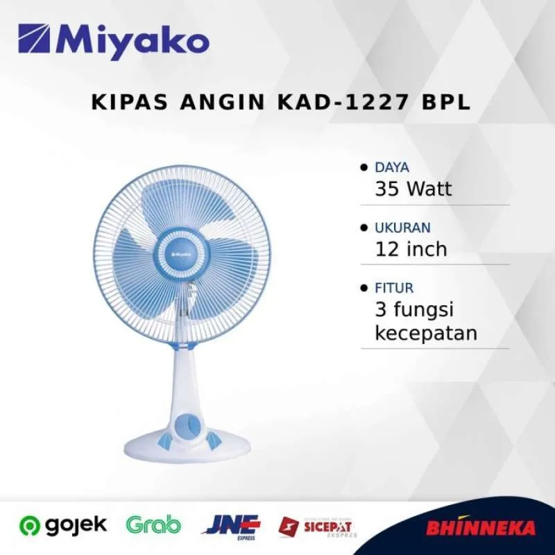 Miyako Desk Fan 12 inch – KAD-1227 B PL Kipas angin / KAD 1227B PL