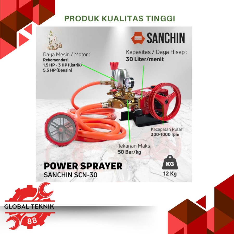 SANCHIN POWER SPRAYER SCN30 / SCN-30 / SCN 30 STEAM