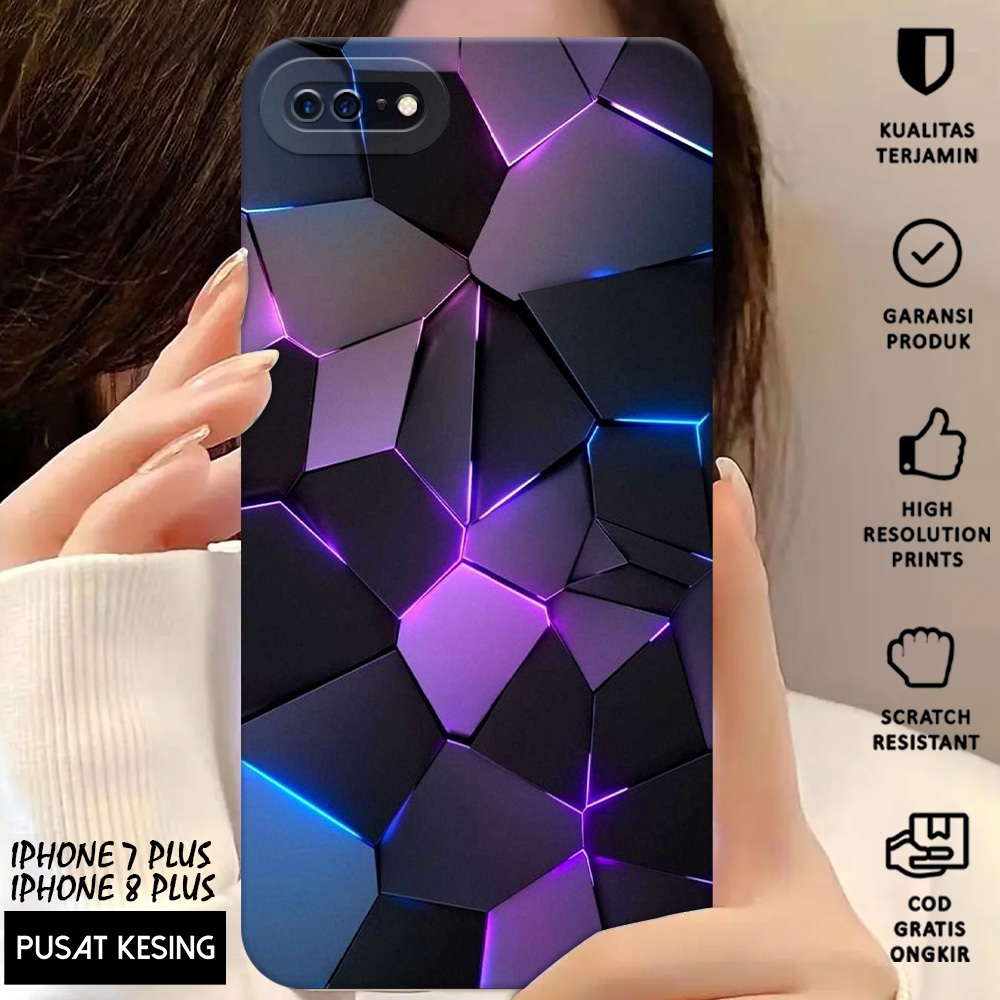 CASE IPHONE 8 PLUS - Casing Hp Iphone 8 Plus Motif ABSTRAK - Case Hp - Casing Iphone 8 Plus - Softca