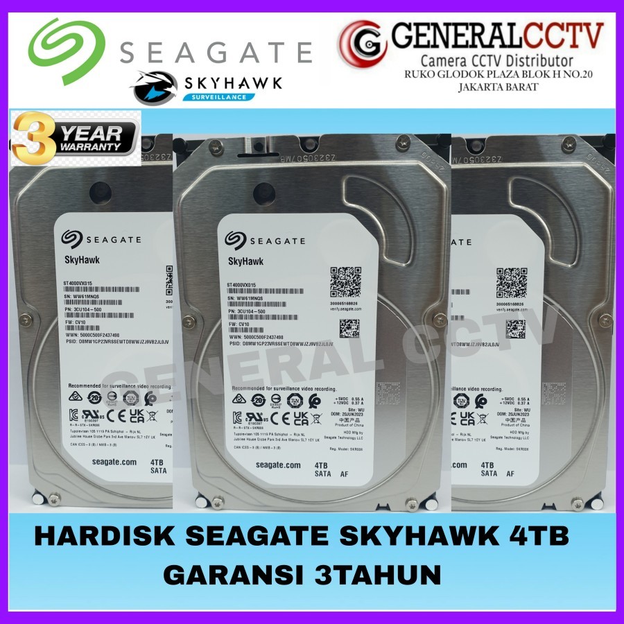 HARDISK 4TB INTERNAL SEAGATE SKYHAWK SURVAILLANCE