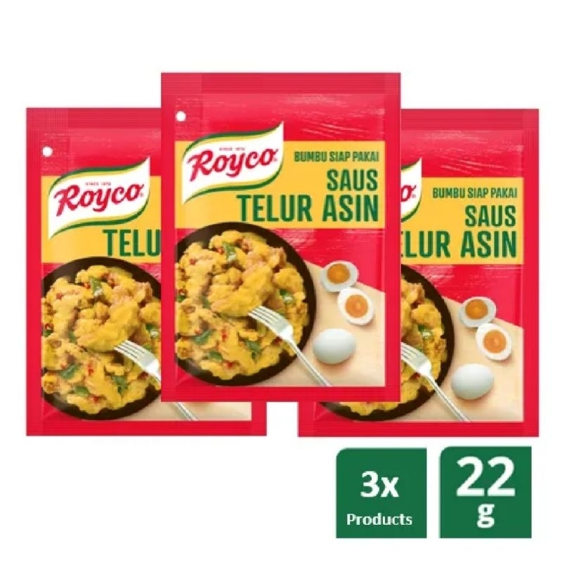 

Royco Bumbu Siap Pakai Ayam Saus Telur Asin 22G - Isi 3