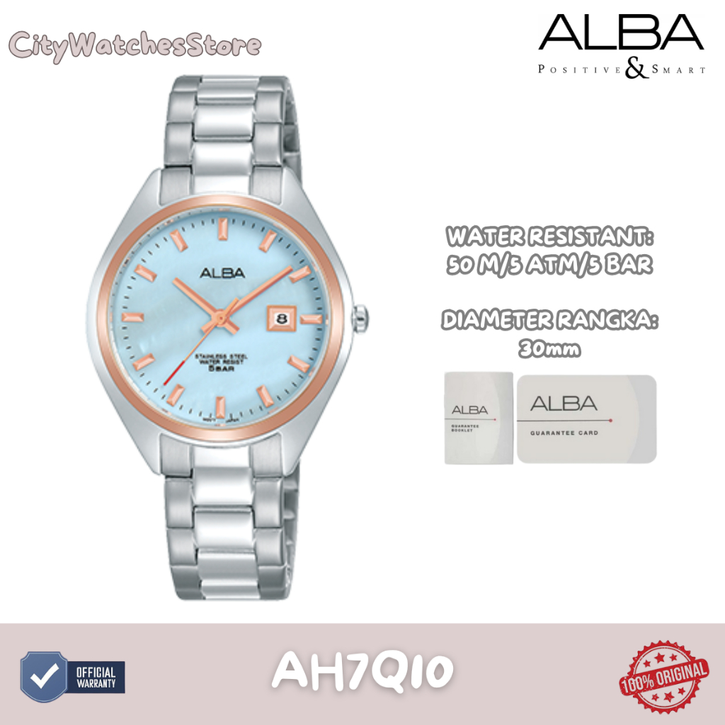 10.10 SALE | Jam Tangan Wanita Analog Original Alba Tali Rantai Stainless Steel Anti Air Anti Karat 