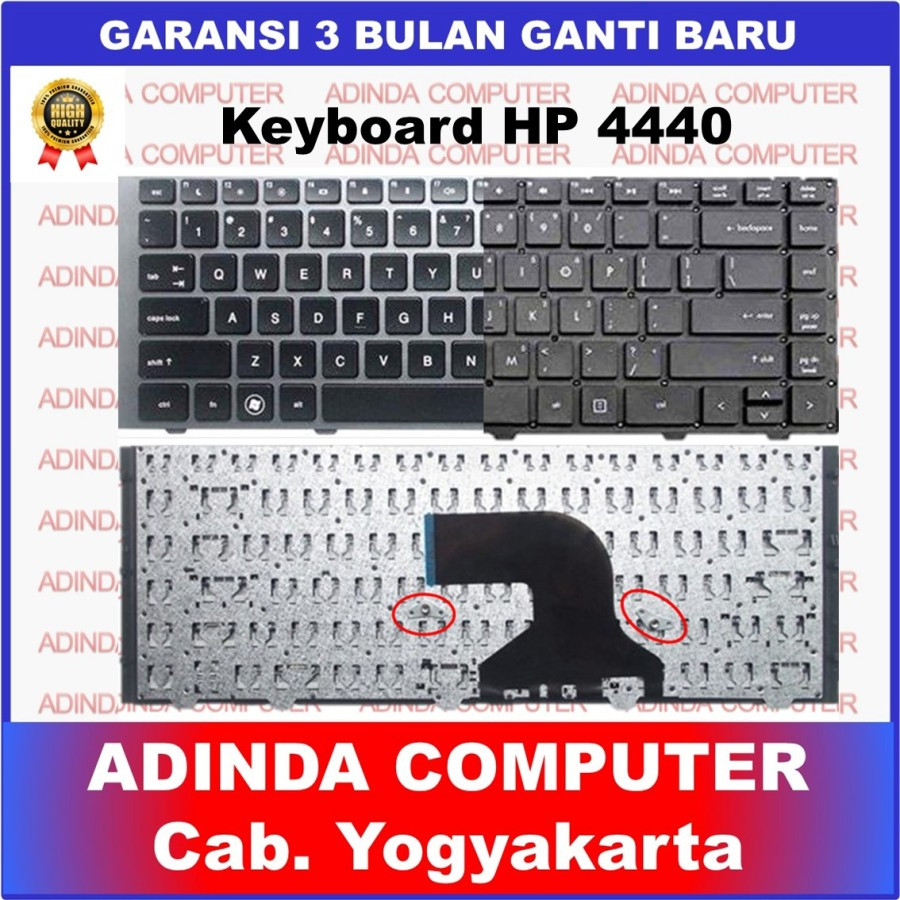 Keyboard HP Probook 4440 4440s 4441 4441s 4445 4445s 4446 4446s Frame - Non Frame