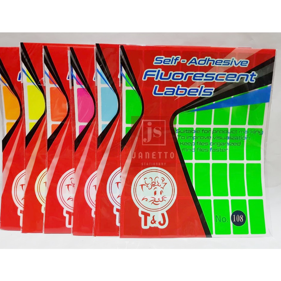

SERENTAK LABEL Tom Jerry WARNA FLUORESCENT No 18