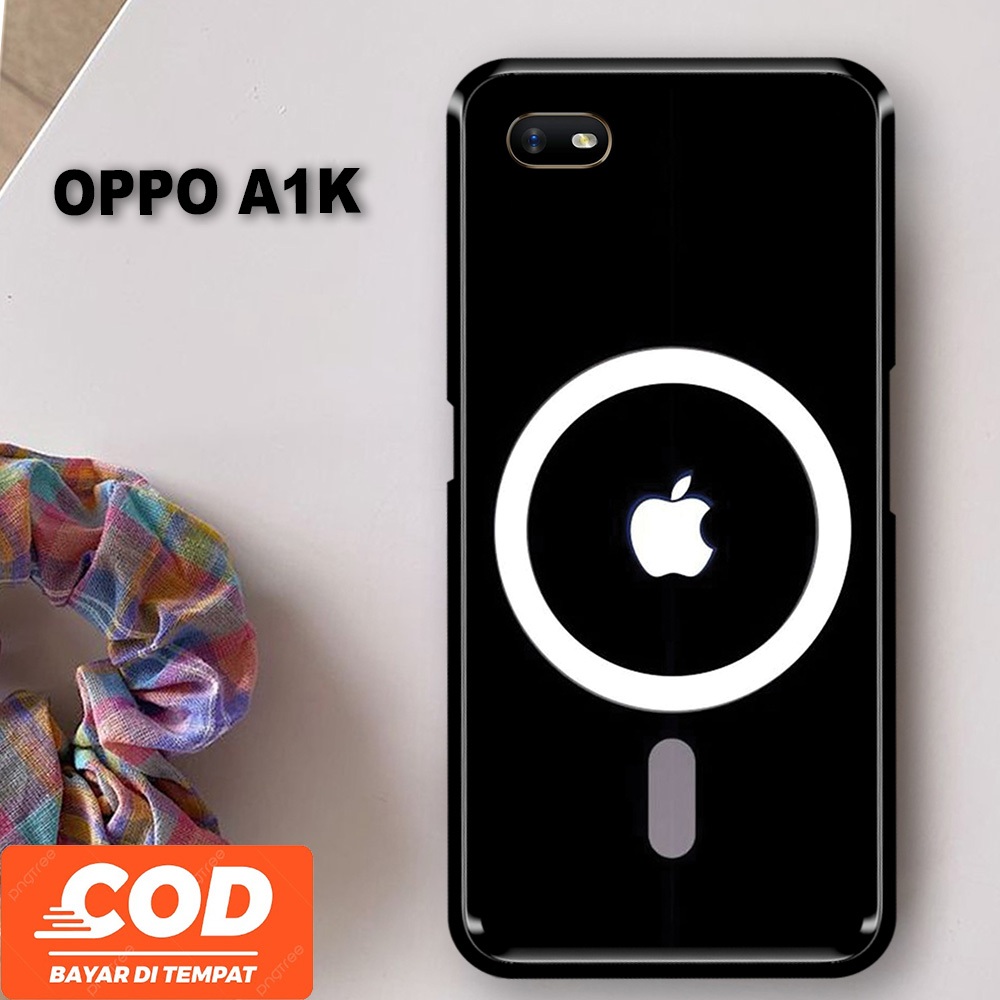 [A16] AESTHETIC IP BULAT CASING OPPO A1K   CASE HANDPHONE OPPO A1K CASING APPLE BULAT TERBARU