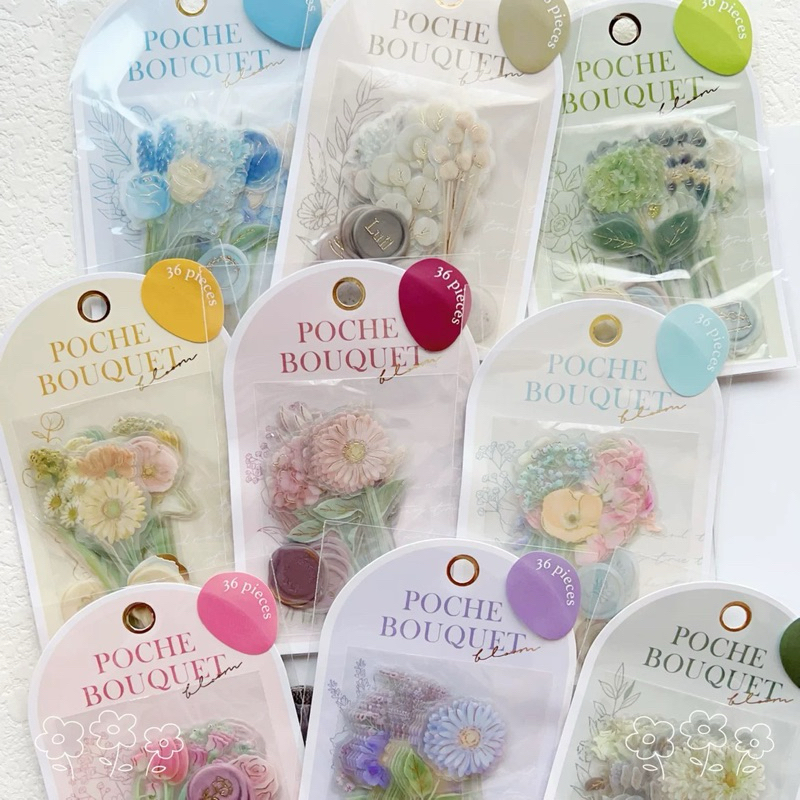 

{ SAMPLE } POCHE BOUQUET STICKER SET