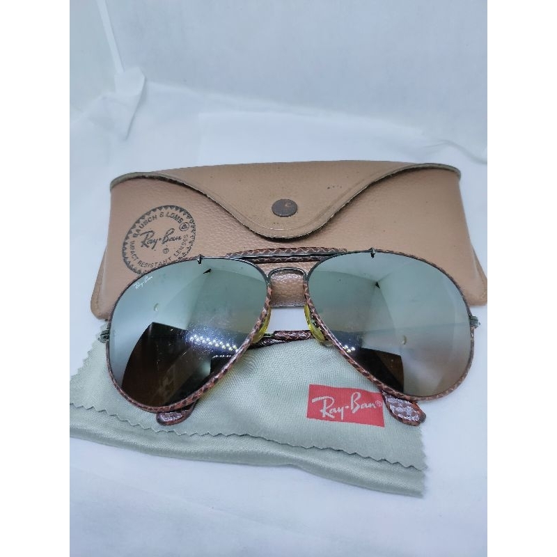 Kacamata vintage ori Ray-ban BL aviator leathers outdoorsman classic driving series bausch and lomb 