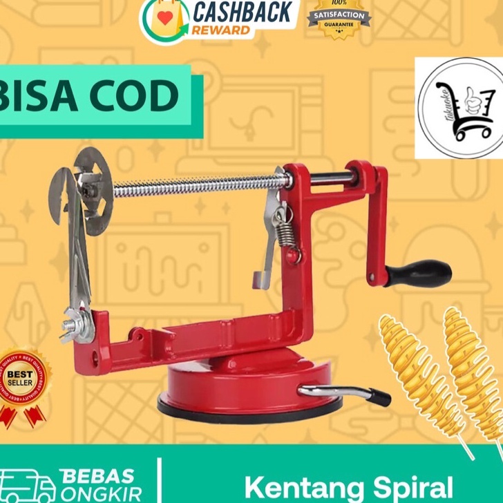 MESIN KENTANG SPIRAL ALAT PEMOTONG SPIRAL POTATO SLICER PISAU ULIR KENTANG ALAT POTONG ULIR KENTANG